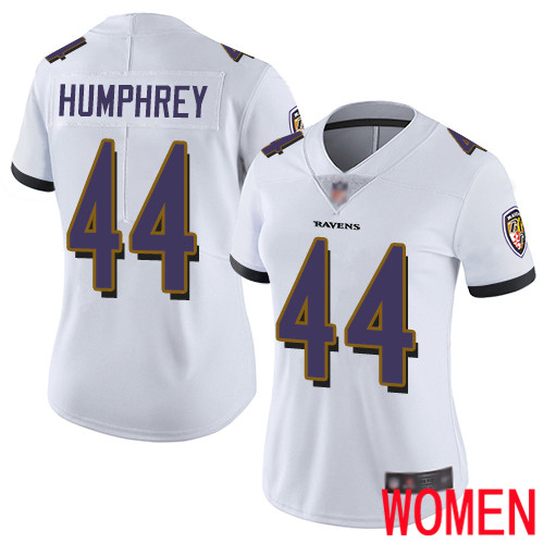 Baltimore Ravens Limited White Women Marlon Humphrey Road Jersey NFL Football #44 Vapor Untouchable->youth nfl jersey->Youth Jersey